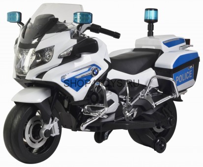 Детский полицейский электромотоцикл BMW R1200RT-P White 12V - 212 Детский полицейский электромотоцикл BMW R1200RT-P White 12V - 212