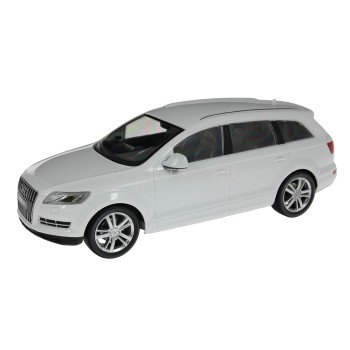 Радиоуправляемая машина Ауди MJX R/C Audi Q7 1:14 - 8543A Радиоуправляемая модель спортивного автомобиля Audi Q7 масштаба 1:14. Официально лицензированный кузов со светотехникой с точностью повторяет форму и детали настоящего автомобиля, а всё необходимое для запуска уже включено в комплект