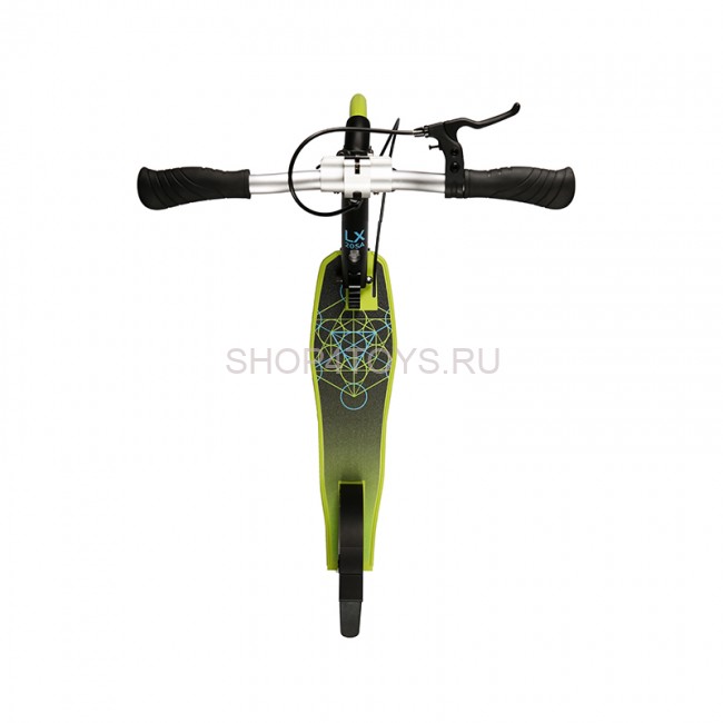 Самокат Двухколесный Складной, с Ручным Тормозом, Зеленый - MSC-LX205A-GR