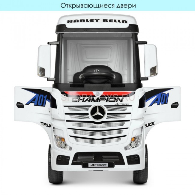 Детский электромобиль фура Mercedes-Benz Actros 4WD 12V с прицепом - HL358-LUX-WHITE-TRAILER Детский электромобиль фура Mercedes-Benz Actros 4WD 12V с прицепом - HL358-LUX-WHITE-TRAILER
