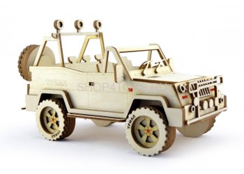 Конструктор 3D деревянный подвижный Lemmo Внедорожник Триал - АВ-2 Набор «Внедорожник Триал» – станет прекрасным подарком для мальчишек в возрасте от 5 лет. У собранной модели крутятся колеса. Машина отлично ездит по любой поверхности.