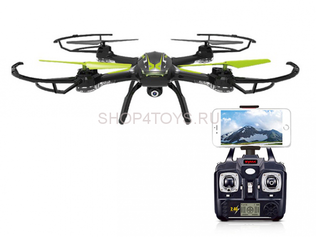 Радиоуправляемый черный квадрокоптер Syma X54HW с WIFI камерой и барометром - X54HW-B Радиоуправляемый черный квадрокоптер Syma X54HW с WIFI камерой и барометром - X54HW-B