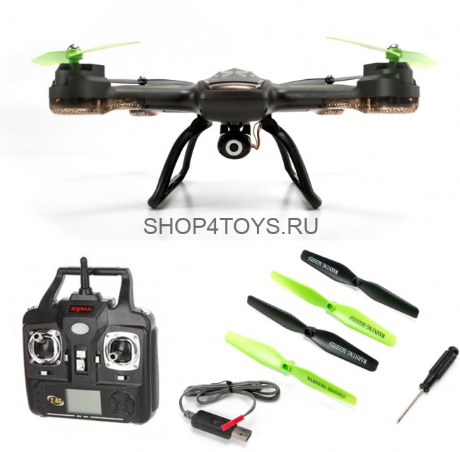 Радиоуправляемый черный квадрокоптер Syma X54HW с WIFI камерой и барометром - X54HW-B Радиоуправляемый черный квадрокоптер Syma X54HW с WIFI камерой и барометром - X54HW-B