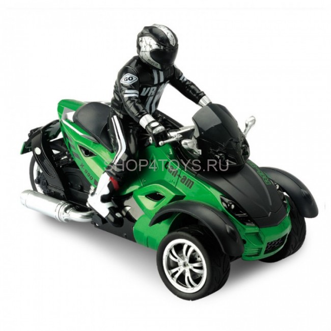 Радиоуправляемый зеленый мотоцикл Yuan Di Трицикл 1:10 - YD898-T53-G Радиоуправляемый зеленый мотоцикл Yuan Di Трицикл 1:10 - YD898-T53-G