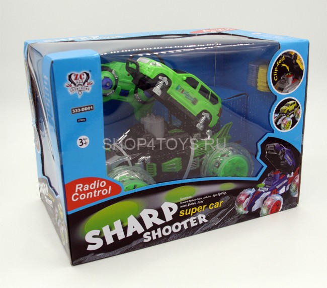 Радиоуправляемый зеленый джип стреляющий дисками - 333-DD01 Радиоуправляемый зеленый джип стреляющий дисками - 333-DD01