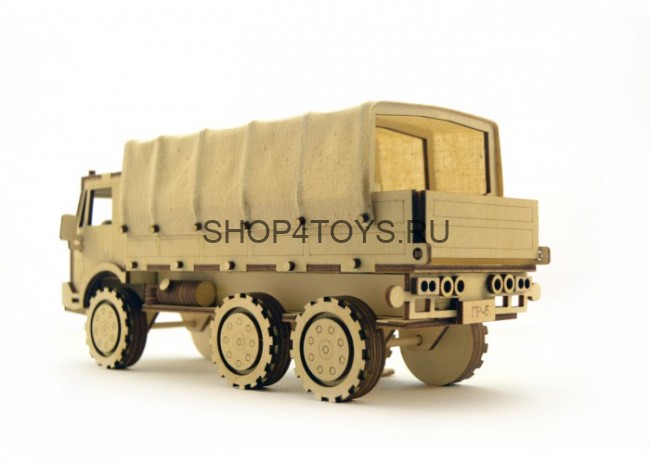 Конструктор 3D деревянный подвижный Lemmo Военный Грузовик - ГР-5 Конструктор 3D деревянный подвижный Lemmo Военный Грузовик - ГР-5