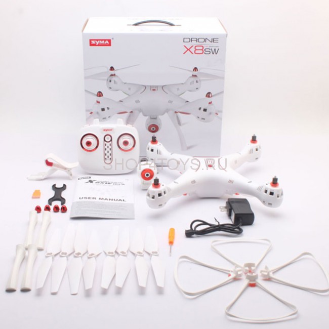 Радиоуправляемый квадрокоптер Syma X8SW с камерой и барометром Wi-Fi FPV - X8SW Радиоуправляемый квадрокоптер Syma X8SW с камерой и барометром Wi-Fi FPV - X8SW