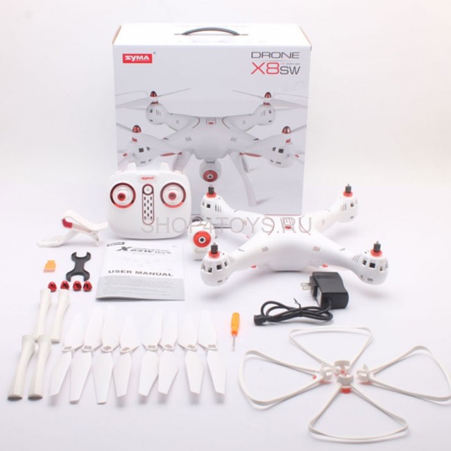 Радиоуправляемый квадрокоптер Syma X8SW с камерой и барометром Wi-Fi FPV - X8SW Радиоуправляемый квадрокоптер Syma X8SW с камерой и барометром Wi-Fi FPV - X8SW