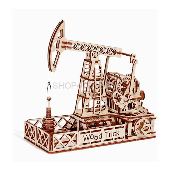 Механический 3D-пазл из дерева Wood Trick Нефтяная Вышка - 1234-13 купить в  Москве
