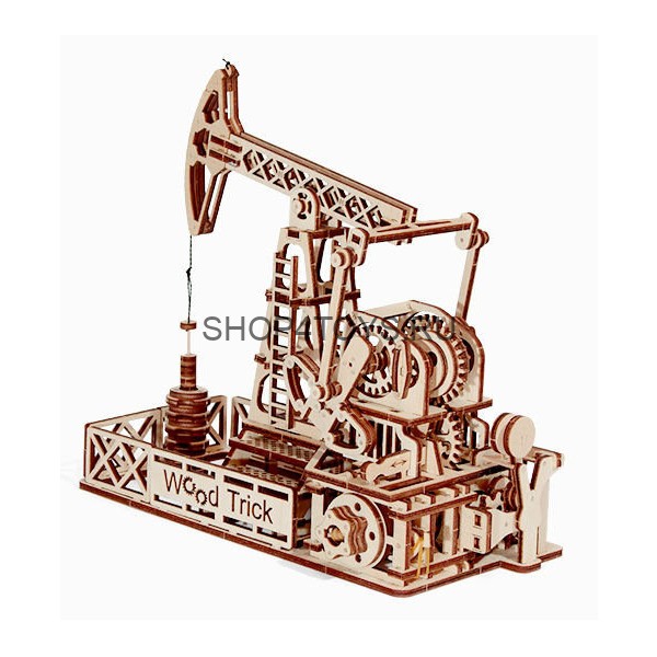 Механический 3D-пазл из дерева Wood Trick Нефтяная Вышка - 1234-13