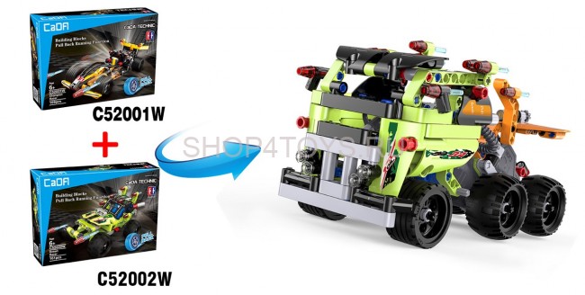 Конструктор Double E Cada Technics, багги, 161 деталь, инерционная модель - C52002W