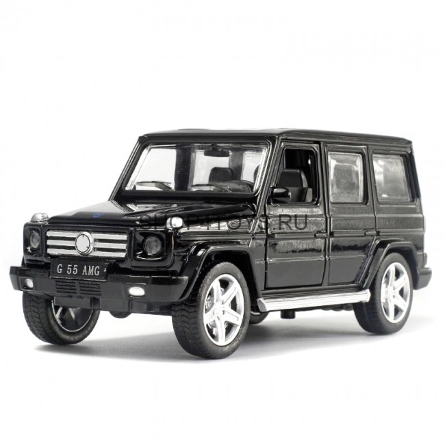 Металлическая модель Mercedes G55 Black (музыка, свет, инерция) - 1:32 - 25074C Металлическая модель Mercedes G55 Black (музыка, свет, инерция) - 1:32 - 25074C