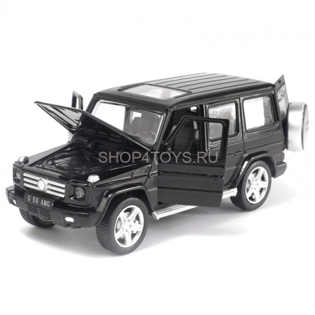 Металлическая модель Mercedes G55 Black (музыка, свет, инерция) - 1:32 - 25074C Металлическая модель Mercedes G55 Black (музыка, свет, инерция) - 1:32 - 25074C