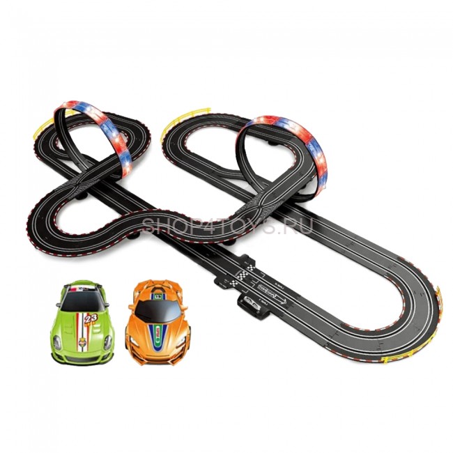 Гоночный автотрек Soba (950 см, 2 машинки на пульте, питание от сети, звук, свет) - SOBA-A47-19 Гоночный автотрек Soba (950 см, 2 машинки на пульте, питание от сети, звук, свет) - SOBA-A47-19