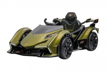 Детский электромобиль Lamborghini V12 Vision Gran Turismo 4WD 12V - HL528-LUX-ARMY-GREEN Детский электромобиль Lamborghini V12 Vision Gran Turismo 4WD 12V - HL528-LUX-ARMY-GREEN