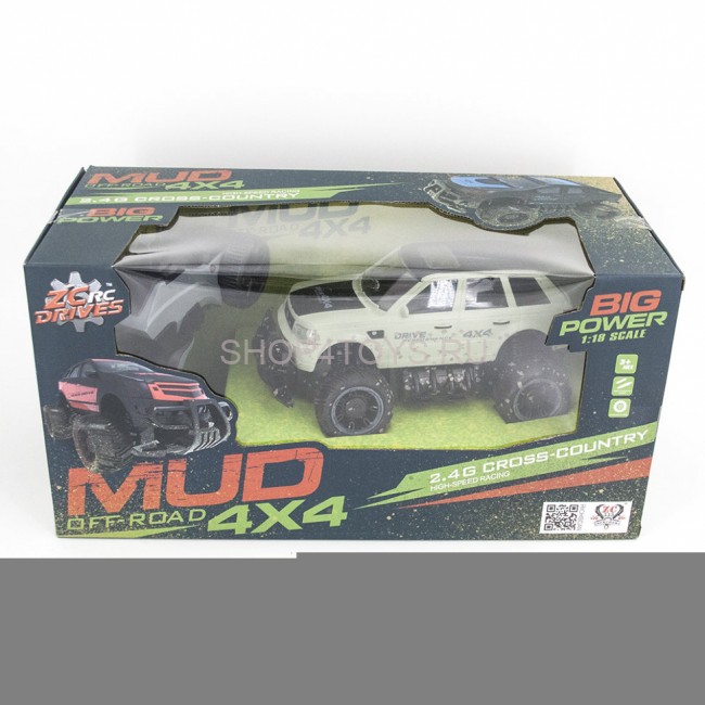 Радиоуправляемый джип MUD Off-Road 4X4 Green 2.4G - 333-MUD22A Радиоуправляемый джип MUD Off-Road 4X4 Green 2.4G - 333-MUD22A