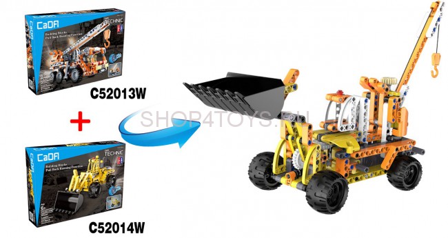 Конструктор погрузчик c инерционным механизмом Double E Cada Technics (213 деталей) - C52014W Конструктор погрузчик c инерционным механизмом Double E Cada Technics (213 деталей) - C52014W