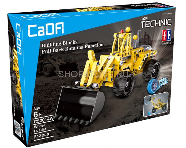 Конструктор погрузчик c инерционным механизмом Double E Cada Technics (213 деталей) - C52014W Конструктор погрузчик c инерционным механизмом Double E Cada Technics (213 деталей) - C52014W