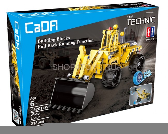 Конструктор погрузчик c инерционным механизмом Double E Cada Technics (213 деталей) - C52014W Конструктор погрузчик c инерционным механизмом Double E Cada Technics (213 деталей) - C52014W