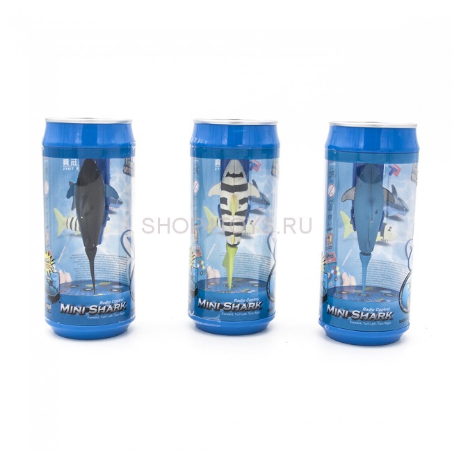 Радиоуправляемая рыбка-акула (черная, водонепроницаемая в банке) - 3310B-1