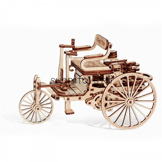 Механический 3D-пазл из дерева Wood Trick Первый автомобиль - 1234-7 Механический 3D-пазл из дерева Wood Trick Первый автомобиль - 1234-7