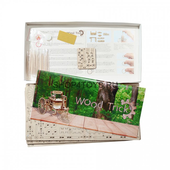 Механический 3D-пазл из дерева Wood Trick Первый автомобиль - 1234-7 Механический 3D-пазл из дерева Wood Trick Первый автомобиль - 1234-7
