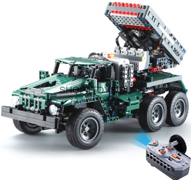 Конструктор Double E Cada Technics, боевая машина "Катюша", 1369 деталей, пульт управления - C61002W