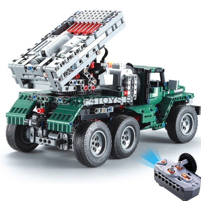 Конструктор Double E Cada Technics, боевая машина "Катюша", 1369 деталей, пульт управления - C61002W