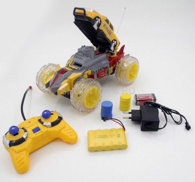 Радиоуправляемый желтый джип стреляющий дисками - 333-DD03 Радиоуправляемый желтый джип стреляющий дисками - 333-DD03