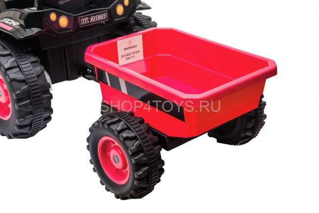 Детский электромобиль трактор с ковшом и прицепом (красный, 2WD, EVA) - HL389-LUX-RED-TRAILER Детский электромобиль трактор с ковшом и прицепом (красный, 2WD, EVA) - HL389-LUX-RED-TRAILER