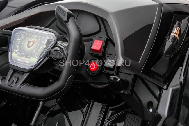 Детский электромобиль Lamborghini V12 Vision Gran Turismo 4WD 12V - HL528-LUX-BLACK Детский электромобиль Lamborghini V12 Vision Gran Turismo 4WD 12V - HL528-LUX-BLACK