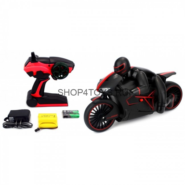 Радиоуправляемый черно-красный мотоцикл ZC333 4CH 1:12 2.4G - 333-MT01B