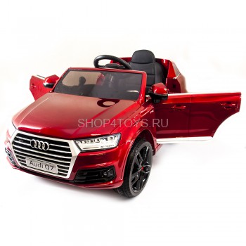 Детский электромобиль Audi Q7 LUXURY 2.4G - Red - HL159-LUX-R Детский двухместный электромобиль AUDI Q7 HL159 по лицензии известного автоконцерна выполнен по стилю легендарного внедорожника AUDI Q7 Quattro