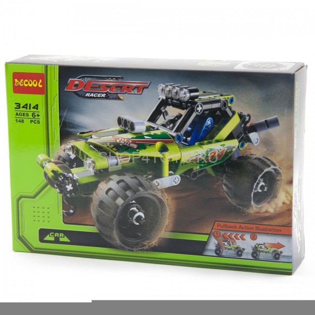 Конструктор DeCool джип с инерционным механизмом, 148 деталей - DL-3414