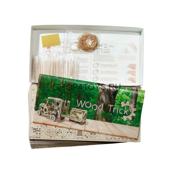Механический 3D-пазл из дерева Wood Trick Погрузчик - 1234-17