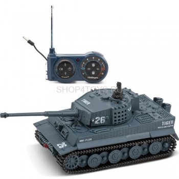 Радиоуправляемый танк Great Wall Tiger (серый, 49MHz, 1:72) - 2117-4 При своем миниатюрном размере, танк выполнен в высокодетализированном корпусе, снабжен вращающейся на 360 градусов башней и перемещается на настоящих гусеницах.
