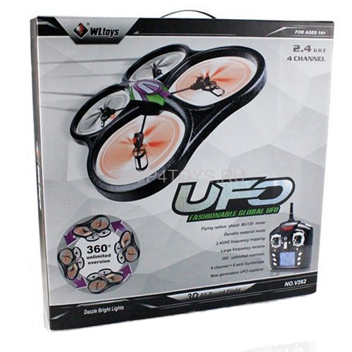 Радиоуправляемый квадрокоптер WLToys V262 Cyclone UFO Drones 2.4G - V262