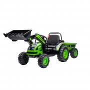 Детский электромобиль трактор с ковшом и прицепом (зеленый, 2WD, EVA) - HL389-LUX-GREEN-TRAILER Детский электромобиль трактор с ковшом и прицепом (зеленый, 2WD, EVA) - HL389-LUX-GREEN-TRAILER
