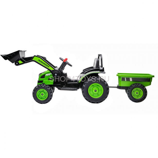 Детский электромобиль трактор с ковшом и прицепом (зеленый, 2WD, EVA) - HL389-LUX-GREEN-TRAILER Детский электромобиль трактор с ковшом и прицепом (зеленый, 2WD, EVA) - HL389-LUX-GREEN-TRAILER