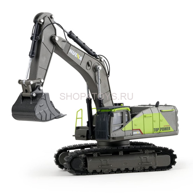 Металлический гусеничный экскаватор HUI NA TOYS масштаб 1:50 - HN1721-GREEN Металлический гусеничный экскаватор HUI NA TOYS масштаб 1:50 - HN1721-GREEN