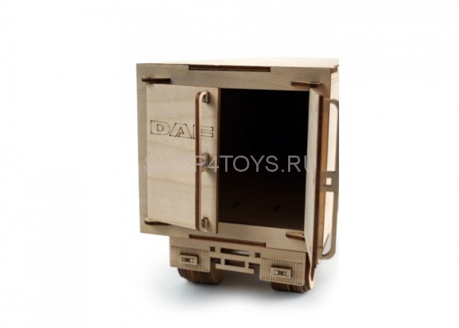 Конструктор 3D деревянный подвижный Lemmo Грузовик с прицепом - ГР-9