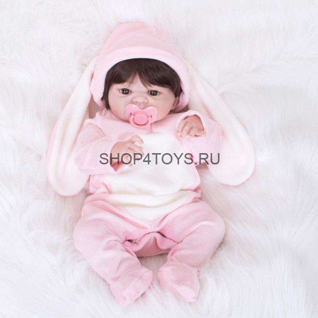 Реборн силиконовая девочка Виктория, реборн с бутылочкой и соской Реборн силиконовая девочка Виктория, реборн с бутылочкой и соской
