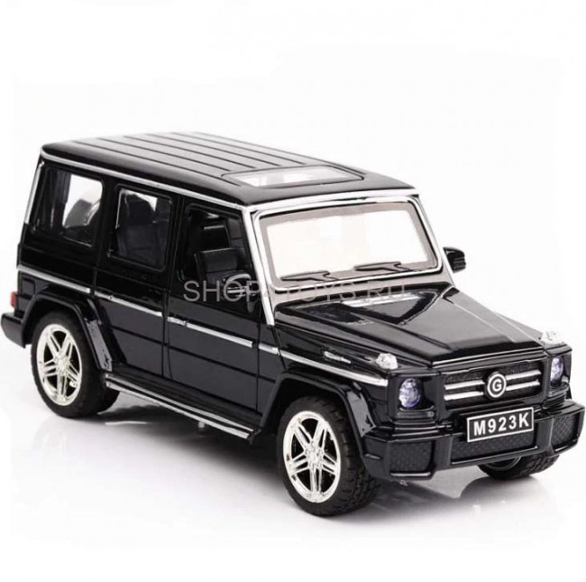 Металлическая модель Mercedes G55 Black (свет, звук, инерция) - M923K Металлическая модель Mercedes G55 Black (свет, звук, инерция) - M923K