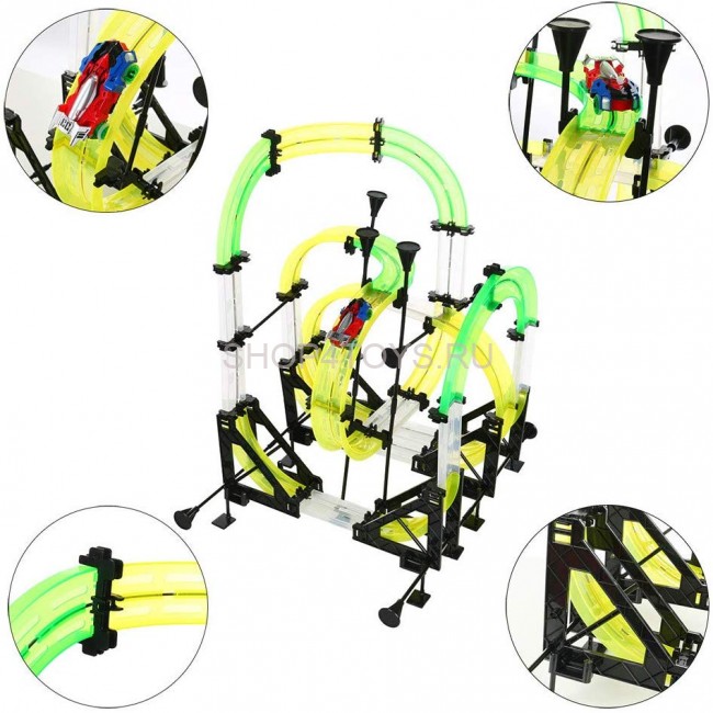 Гоночный трек AutoFlier (29 деталей, 4.4 м, 1 машинка, 1 пульт) - AF667 Гоночный трек AutoFlier (29 деталей, 4.4 м, 1 машинка, 1 пульт) - AF667