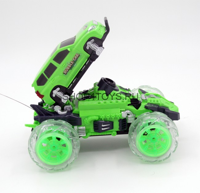 Радиоуправляемая машина-перевертыш Bubble Car зеленая - 333-PP01