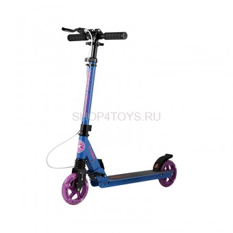 Самокат Двухколесный Складной, с Ручным Тормозом, Синий - MSC-Y145A-B