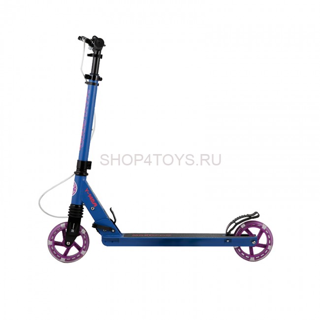 Самокат Двухколесный Складной, с Ручным Тормозом, Синий - MSC-Y145A-B Самокат Двухколесный Складной, с Ручным Тормозом, Синий - MSC-Y145A-B