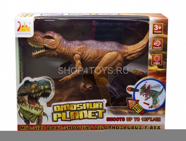 Интерактивный динозавр Тираннозавр T-REX (свет, звук, стреляет пульками) - RS6185 Интерактивный динозавр Тираннозавр T-REX (свет, звук, стреляет пульками) - RS6185