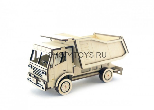 Конструктор 3D деревянный подвижный Lemmo Грузовик Самосвал - ГР-3