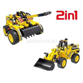 Конструктор 2 в 1 (бульдозер и танк) QiHui Technics 261 деталь - QH6803 Конструктор 2 в 1 (бульдозер и танк) QiHui Technics 261 деталь - QH6803